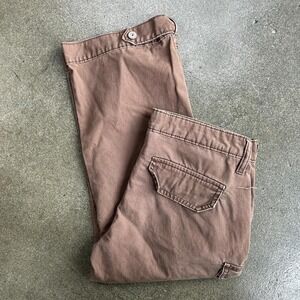 Vintage Y2k LEI 30x20 Brown Grunge Straight Leg Cargo Capri Jean Pants